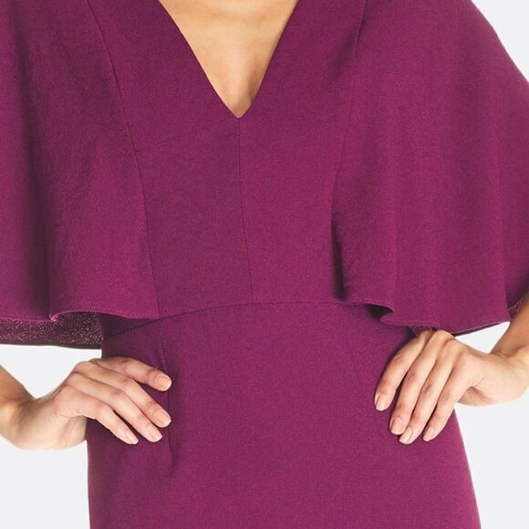 Dress The Population Womens Louisa Dress Size Small Magenta Open Back - Picture 12 of 12